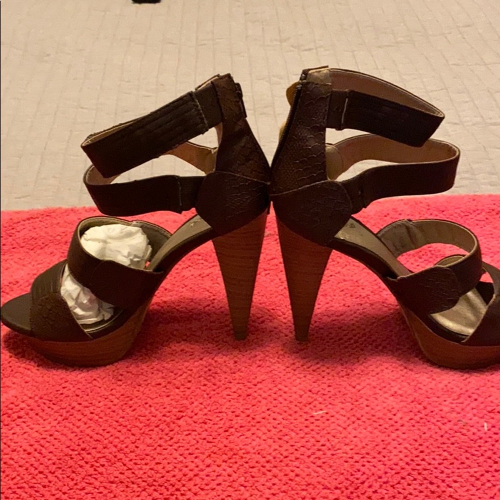 Brown Strappy Heels